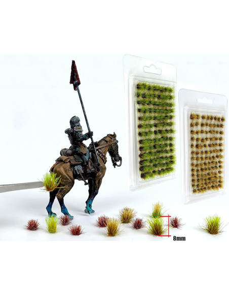 Kit 208 PCS Hierba Estática Wodima para Dioramas 25.4x20.3 cm