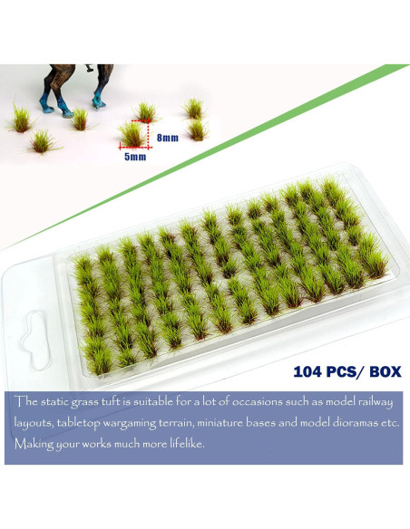Kit 208 PCS Hierba Estática Wodima para Dioramas 25.4x20.3 cm