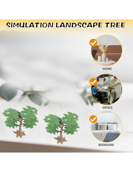 2 Árboles Artificiales Miniatura Toyvian para Paisajismo