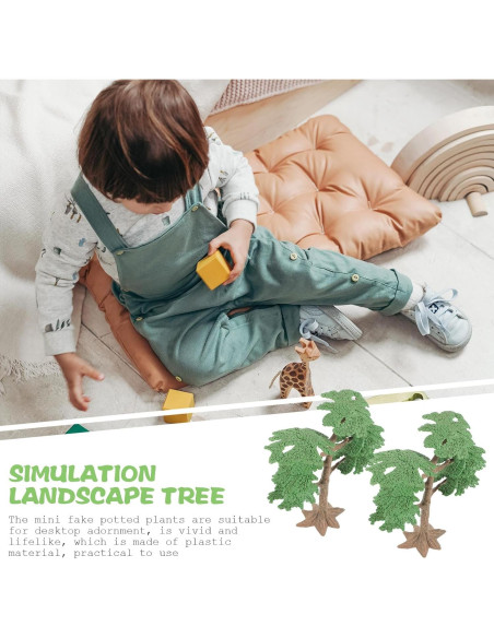 2 Árboles Artificiales Miniatura Toyvian para Paisajismo