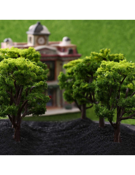 12 Árboles Miniatura Verdes FOMIYES 10 cm para Diorama
