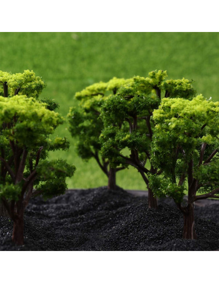 12 Árboles Miniatura Verdes FOMIYES 10 cm para Diorama