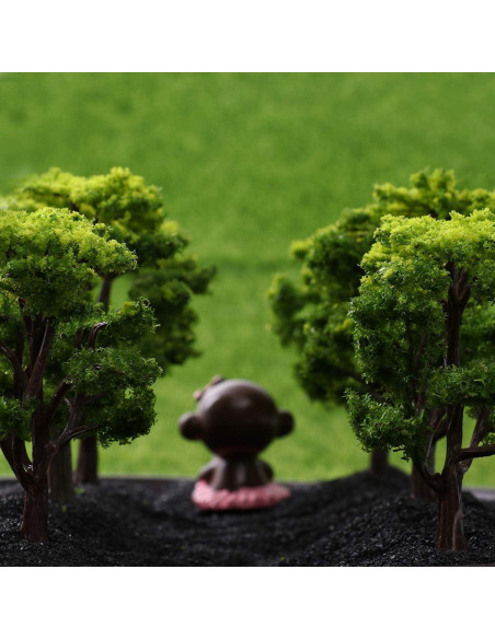 12 Árboles Miniatura Verdes FOMIYES 10 cm para Diorama