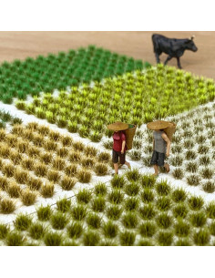 Kit 208 PCS Mechones de Hierba Estática Attuslla Verde 2