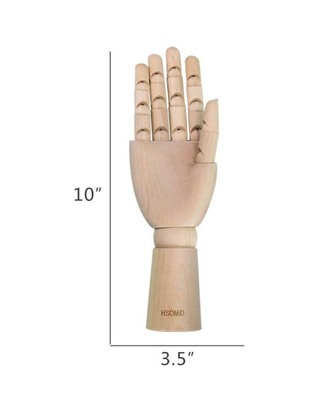 Mano de Madera Flexible HSOMiD 25,4 cm para Artistas