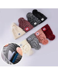 Gorro de Invierno Unisex Etsfmoa con Luz LED Recargable 2