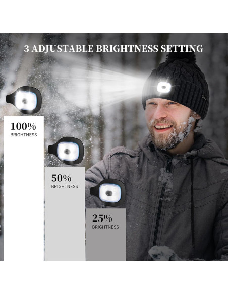 Gorro de Invierno Unisex Etsfmoa con Luz LED Recargable Gorro de Invierno Unisex Etsfmoa con Luz LED Recargable