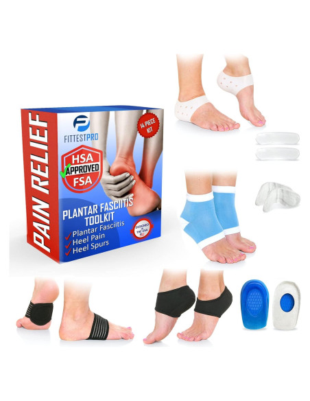 Kit de 14 Piezas Fittest Pro para Alivio de Fascitis Plantar