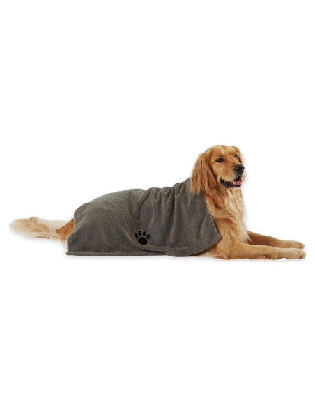Toalla de Baño para Mascotas Bone Dry Microfibra 104x60 cm Gris