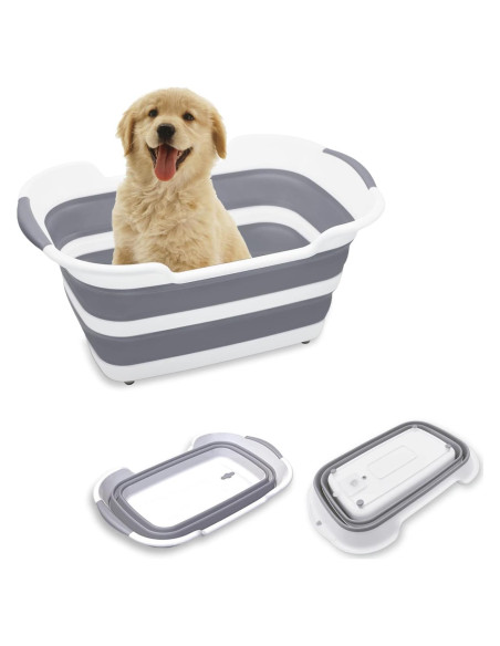 Baera Plegable para Mascotas Goderewild 27L con Drenaje