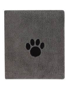 Toalla de Baño para Mascotas Bone Dry Microfibra 104x60 cm Gris 2