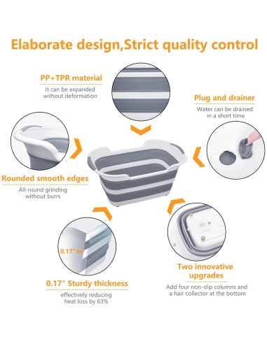 Baera Plegable para Mascotas Goderewild 27L con Drenaje