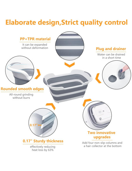 Baera Plegable para Mascotas Goderewild 27L con Drenaje