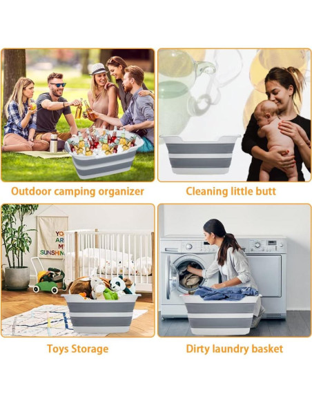 Baera Plegable para Mascotas Goderewild 27L con Drenaje