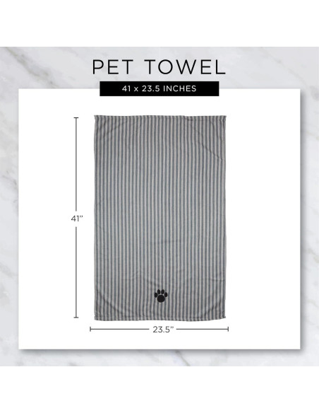 Toalla de Baño para Mascotas Bone Dry Microfibra 104x60 cm Gris