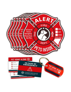 Calcomanías de Alerta para Mascotas WINGKIND - Kit de 6