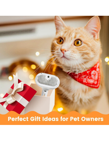 Cepillo de vapor para gatos FourSeas 3 en 1 con spray