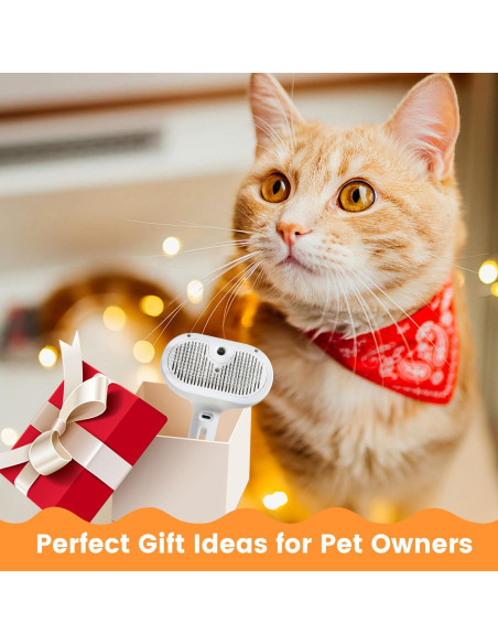 Cepillo de vapor para gatos FourSeas 3 en 1 con spray