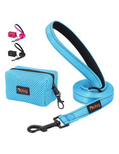 Correa Reflectante Didog de Nylon 182 cm con Dispensador Azul