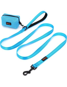 Correa Reflectante Didog de Nylon 182 cm con Dispensador Azul 2