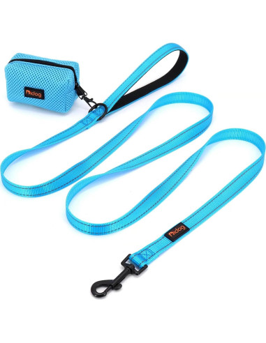 Correa Reflectante Didog de Nylon 182 cm con Dispensador Azul