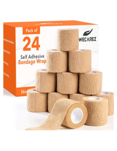 Venda Cohesiva Autoadhesiva Wecarez 2" x 5yds - 24 Rollos Piel