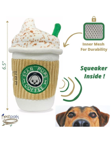 Juguete para Perro Nestpark Taza de Café Acolchado 16,5 cm