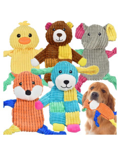 5 Juguetes para Perros LECHONG Squeaky y Crinkle 10cm