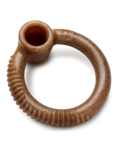 Benebone Anillo Masticable Duradero para Perros Mediano Tocino