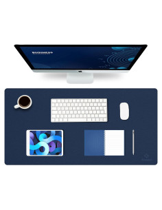 Alfombrilla de Oficina K KNODEL Cuero Sintético 80x40cm Azul