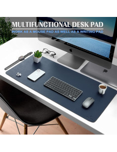 Alfombrilla de Oficina K KNODEL Cuero Sintético 80x40cm Azul 2