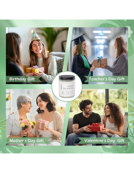 Vela Aromática Molensun Eucalipto Limón 198 g - Regalo Día de la Madre Vela Aromática Molensun Eucalipto Limón 198 g - Regalo Día de la Madre