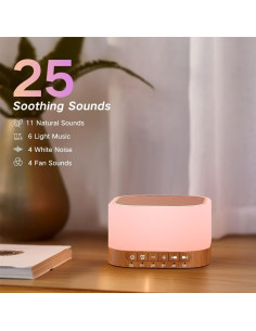 Máquina de Ruido Blanco SleeZOO A-55 con 25 Sonidos y Luz 2
