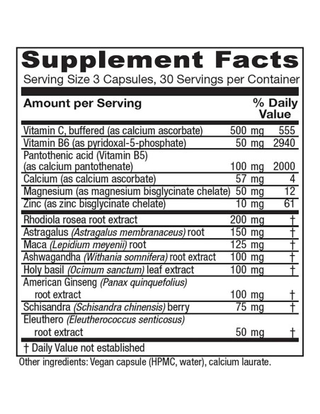 Vitanica Asistencia Adrenal Vegano 90 Cápsulas