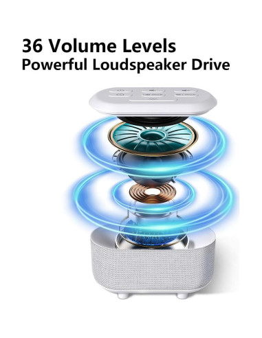 Máquina de Ruido Blanco LazyNight 30 Sonidos Luz Nocturna