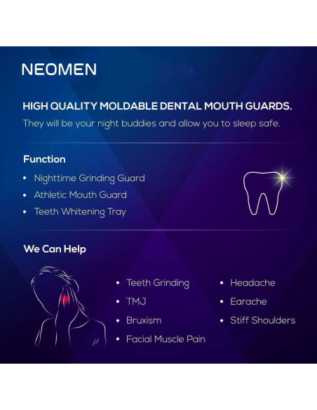 Protector Bucal Moldable Neomen para Rechinar Dientes - 4 Pzs