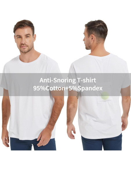 Camiseta Antisnoring Codida para Apnea del Sueño XL Blanca