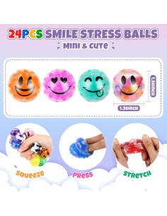 Paquete de 24 Pelotas Antiestrés VESPRO 3,51 cm para Adultos 2