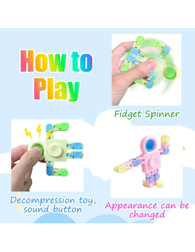 24 Juguetes Antiestrés Transformables Hdagbnn para Niños