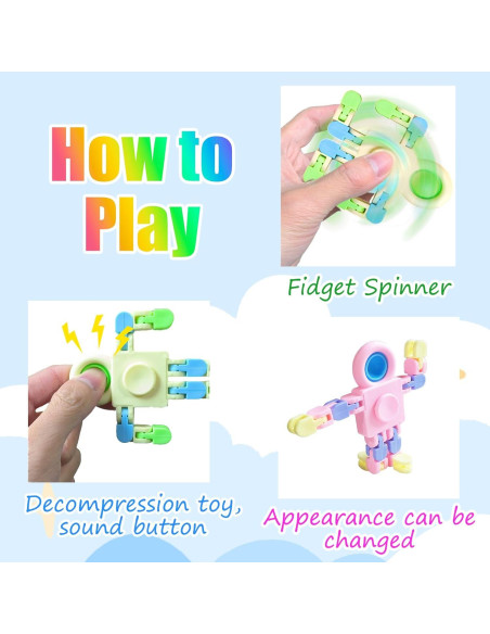 24 Juguetes Antiestrés Transformables Hdagbnn para Niños