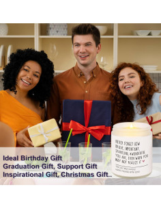 Vela Aromática YKXY de Soja 200g con Mensaje Inspirador 2