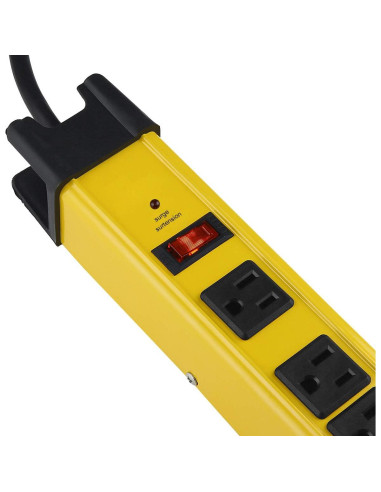Regleta de Sobretensión CCCEI 6 Enchufes 15A 1200J Amarillo 1.83M