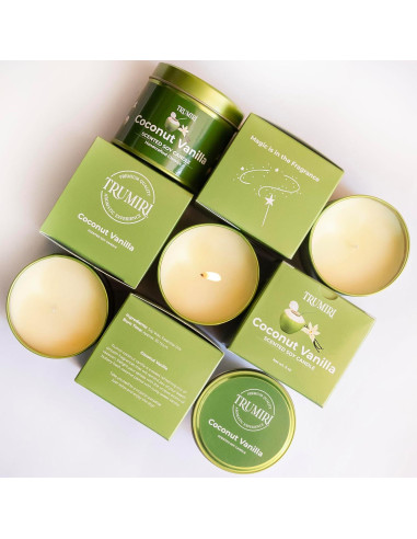 Vela Aromática Coco Vainilla Goldberry 5oz Cera Soja