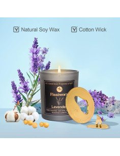 Vela Aromática de Lavanda Fissiworx - Cera de Soja 60h 2