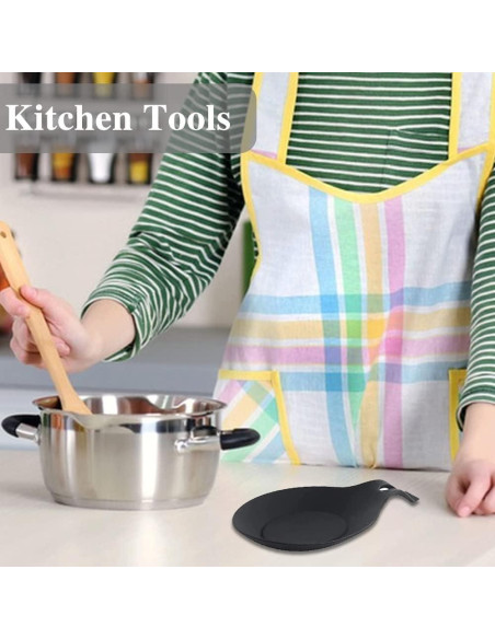 Soporte de Cuchara de Silicona SYCOOVEN 3 Pcs Resistente