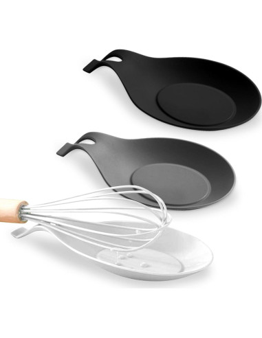 Soporte de Cuchara de Silicona SYCOOVEN 3 Pcs Resistente