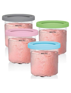 Contenedores de Pint 16oz Kaluly para Ninja Creami - Paquete de 4