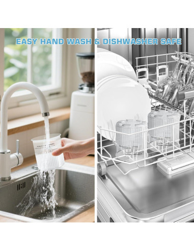 Contenedores de Helado MIKESIER 24oz - Paquete de 4, Apto para Ninja Creami