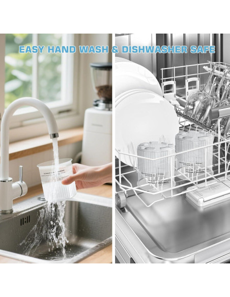 Contenedores de Helado MIKESIER 24oz - Paquete de 4, Apto para Ninja Creami