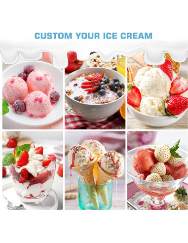 Contenedores de Helado MIKESIER 24oz - Paquete de 4, Apto para Ninja Creami